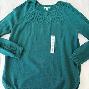 Sonoma Women’s Size Large Green Knit Sweater NEW E44